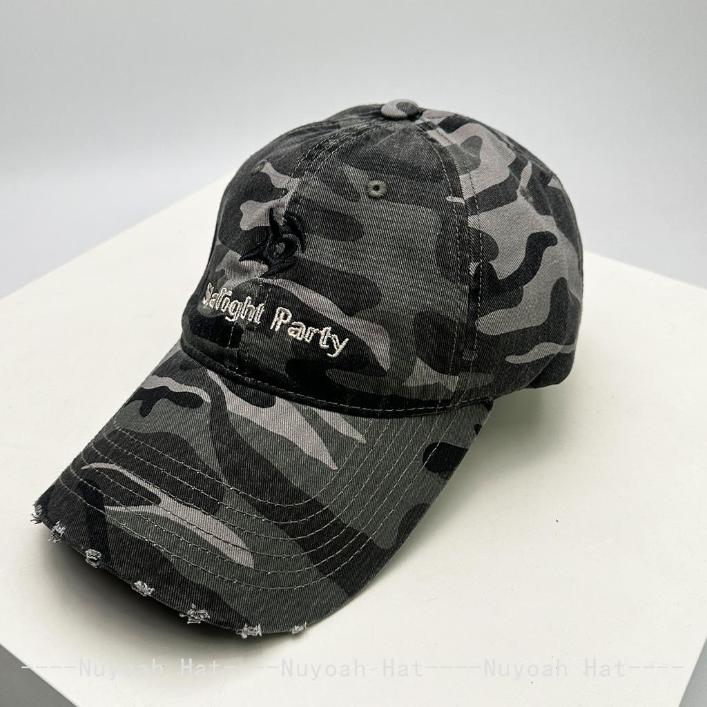 And Women American Vintage Camouflage Embroidered Letter Prints Baseball Caps Sun Protection Street Style All-Match Hip-Hop Peaked Hats Fashion
