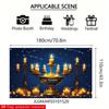 1Pcs Hanukkah Festival Celebration Pattern Decoration Background Religious Backdrop Decorations For Photo Studio Booth Party