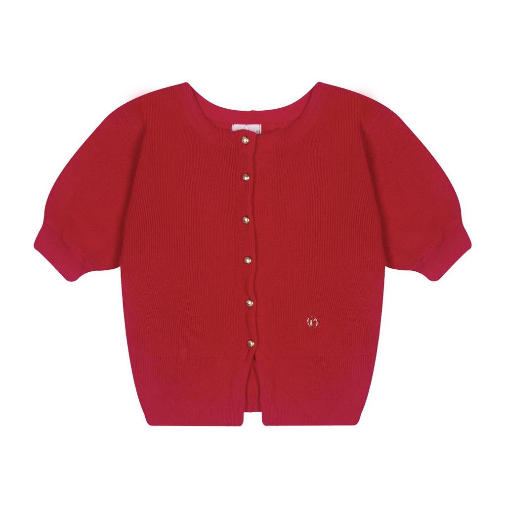 MK Trendy Cross-border Faux Two-piece Button Knit Cardigan Sweater