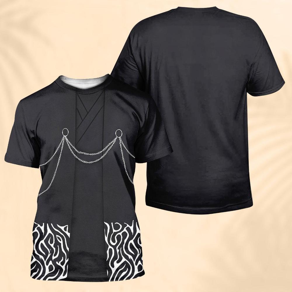 Costume Cosplay di Halloween K-POP Saja Zoe Rumi Mila T-shirt a Maniche Corte con Stampa Cartoni Animati per Bambini per Feste Autunnali e Uso Quotidiano
