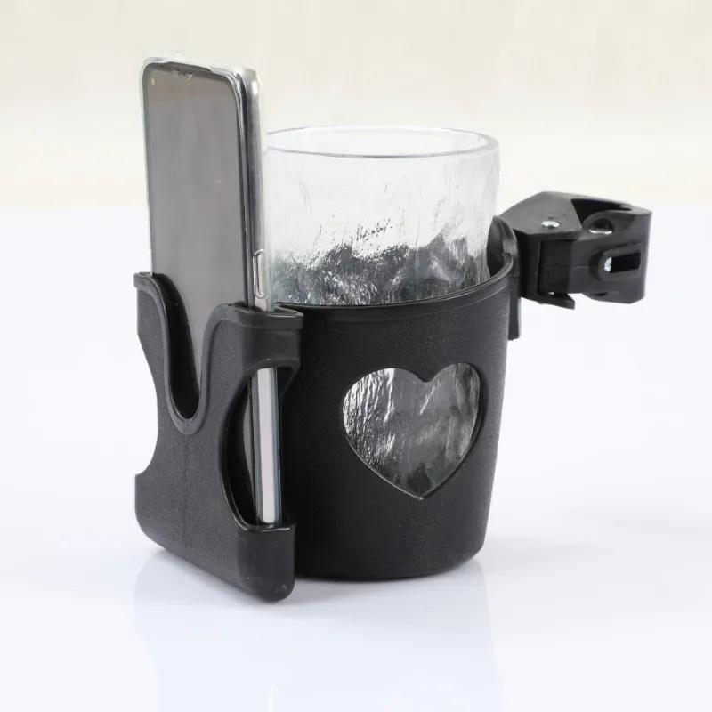 Non-Toxic Stroller Cup Holder Phone Holder 2-In-1 Stroller Phone Milk Bottle Holder For Pram Pushchair Wheelchair Accessories