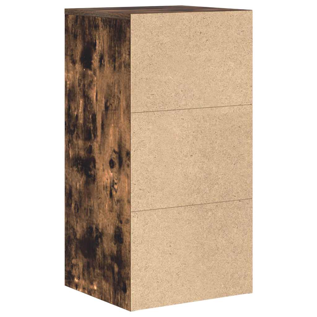 Sideboard with Drawers Smoked Oak 38 x 34 x 75 cm