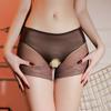 Sexy Crotchless Lace Women'S Panties Sheer Transparent Traceless Ultrathin Boxer Underwear Allure Nightwear Open Crotch Panties