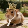 Retro Hamster Kroon Strass Tiara Hoofdband Kleine Huisdier Tiara met Verstelbare Band voor Hamsters Papegaaien Konijnen Feest Verjaardag Accessoire