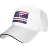 Cape Verde America Flag Baseball Cap Polyester Adjustable Snapback for Unisex Women Casual Gift