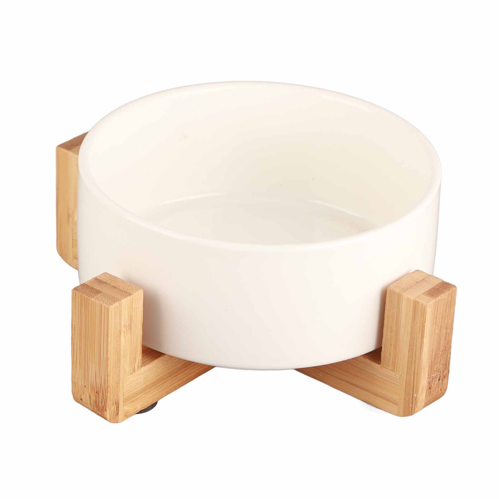 

Flower Pot with Wooden Stand Indoor Display Rack Rustic Decor