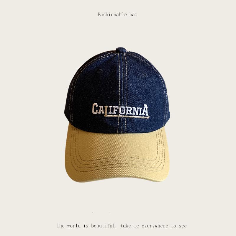 Color Matching Letters Fashion Casual Versatile Baseball Cap Women's Spring Travel Sunshade Cap