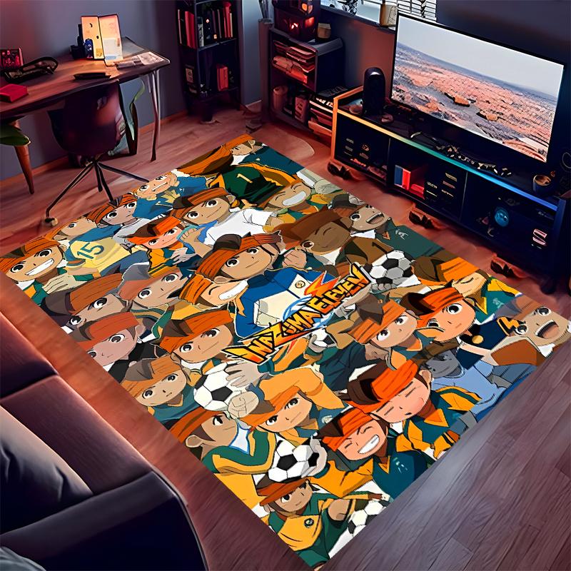 1pc Inazuma Eleven Print Area Rug - Soft,Washable Non-Slip Indoor Mat for Office Chairs,Living Room,Home Office Decorative Rug