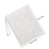 Small Heart Photocard Holder Album Portable Lightweight Photo Book with Transparent Pockets for Women Girls Kids Graduation