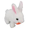 Realistic Bunny Toy Plush Interactive Easter Electronic Hopping Bunny Toy with Sound Wiggle Ears for Birthday Gift White