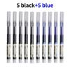 10Pcs/set High Quality Needle Type Gel Pens Straight Liquid Ballpoint Pen Kawaii Stationery School Office Supplies Writing