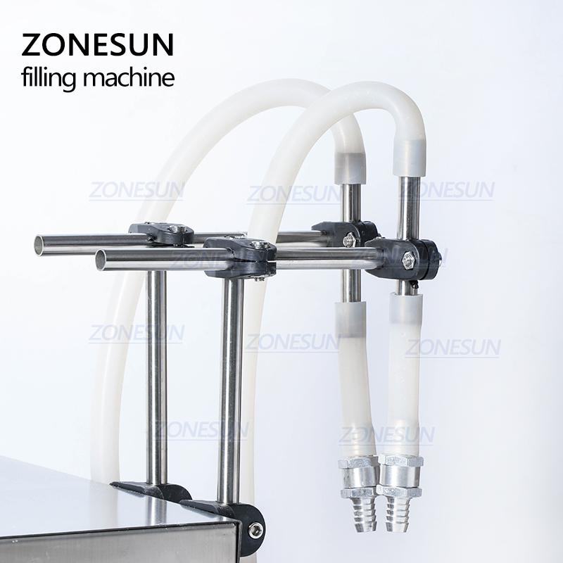 ZONESUN ZS-GZD1 Double Head 30-17000ML Semi Automatic Filling Machine Laundry Cooking Oil Hand Sanitizer Liquid Bottle Filling Machine