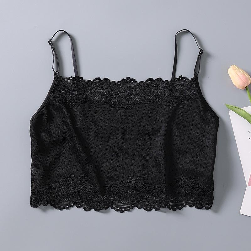 

Summer Breathable Mulberry Silk Lace Camisole Versatile Tank Top XXL