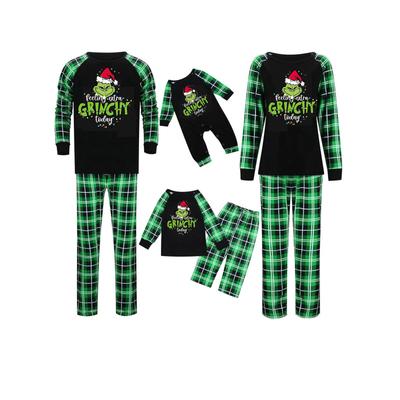 Christmas Print Family Set Long Sleeved Top And Pants Family Set Parent-child Outfit