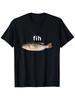 Funny Bass Fish Graphic T-Shirt for Men, Ins-Style Streetwear, Fishing Outfit, FISH Creative Print Short Sleeve Trendy T