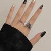 Punk Retro Personality Niche Design Sense Rose French Irregular Premium Sense Zircon Retro Open Ring