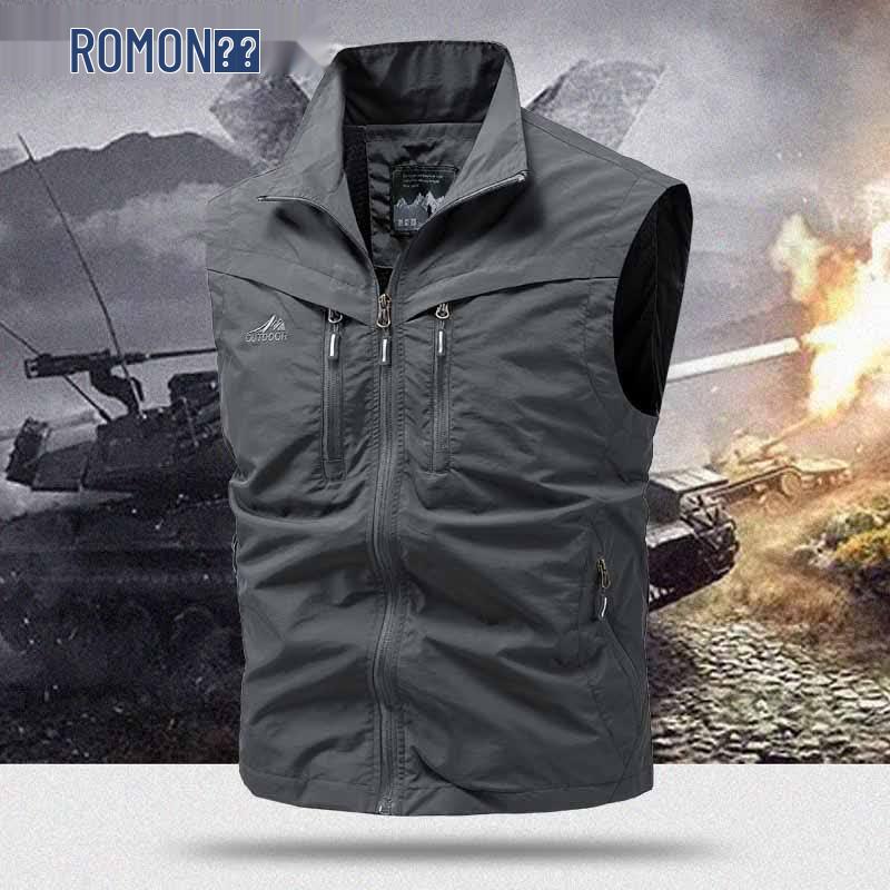 ROMON Men s 2026 Outdoor Fishing Vest Jacket 5XL