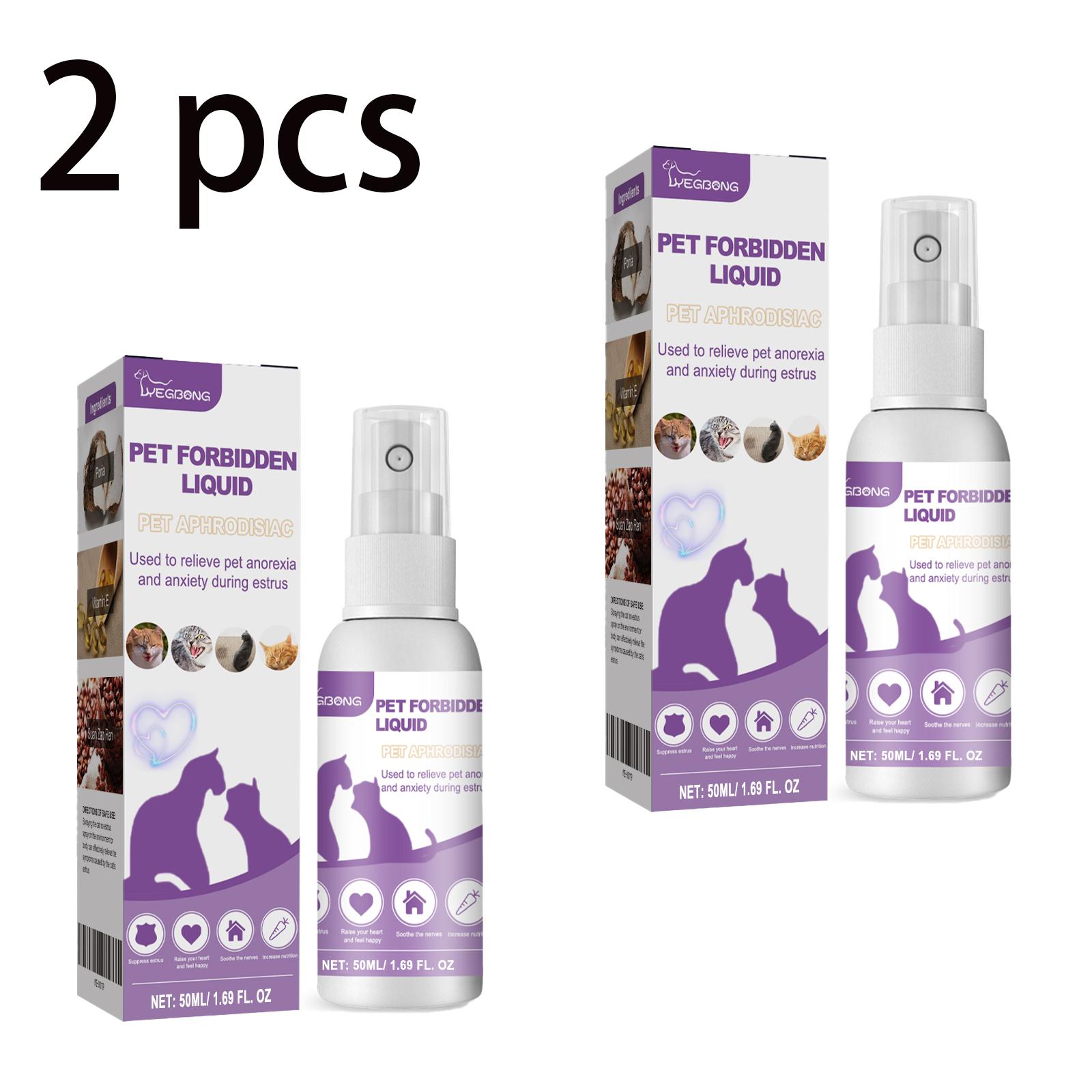 

Yegbong Pet Heat-Calm Spray 50ml - Improves Pets Agitated Behavior During Heat, Libido-Reducing Conditioning Spray, Specially for Cats and Dogs