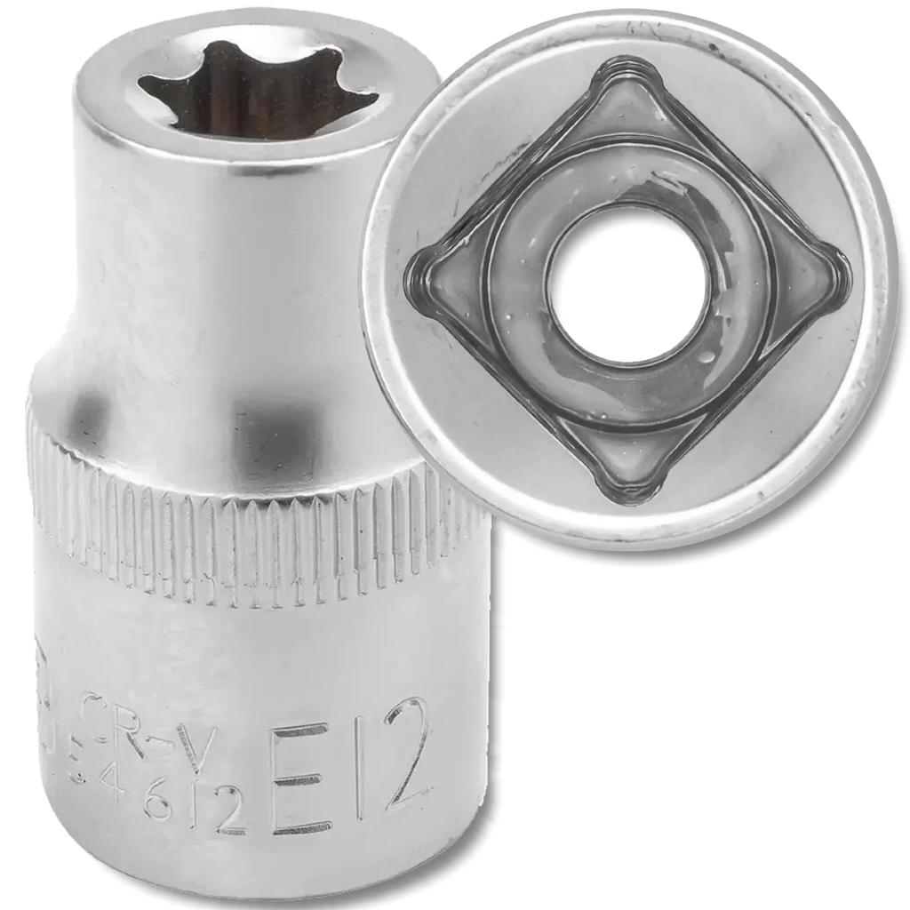 JCB Torx Socket 1/2" Cr-V E12 Socket Wrench