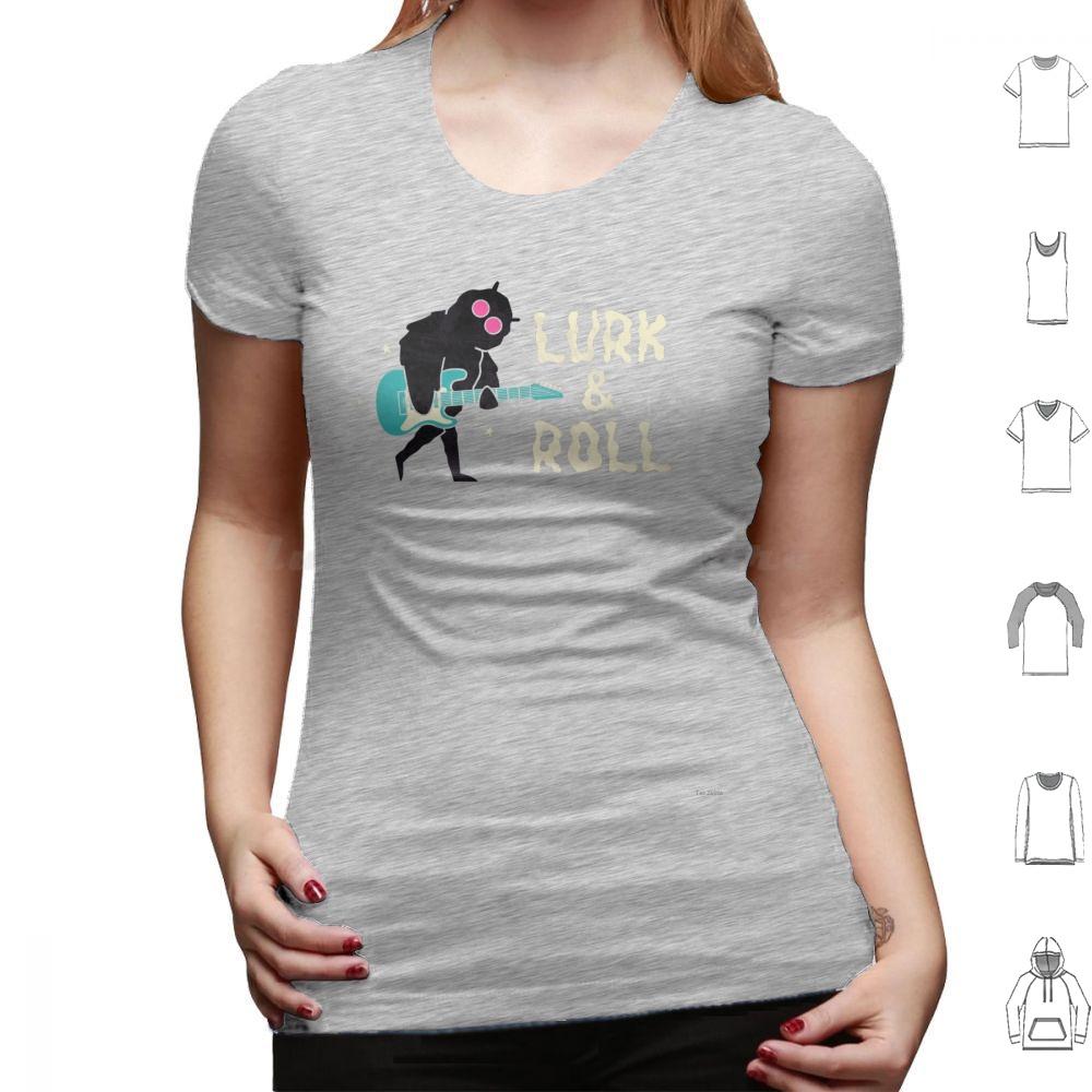 Lurk And Roll T Shirt Cotton Men Women DIY Print Mothman And Roll Moth Cryptid Lurk Paranormal Cryptozoology Music Creature