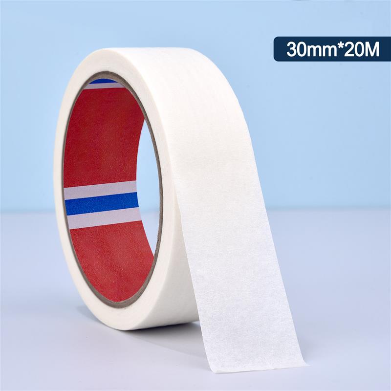 20/25/30/40/50mm Masking Tape White Color Sealing Self Adhesive Tape Car Painting Shelter Decoration Paper Tape