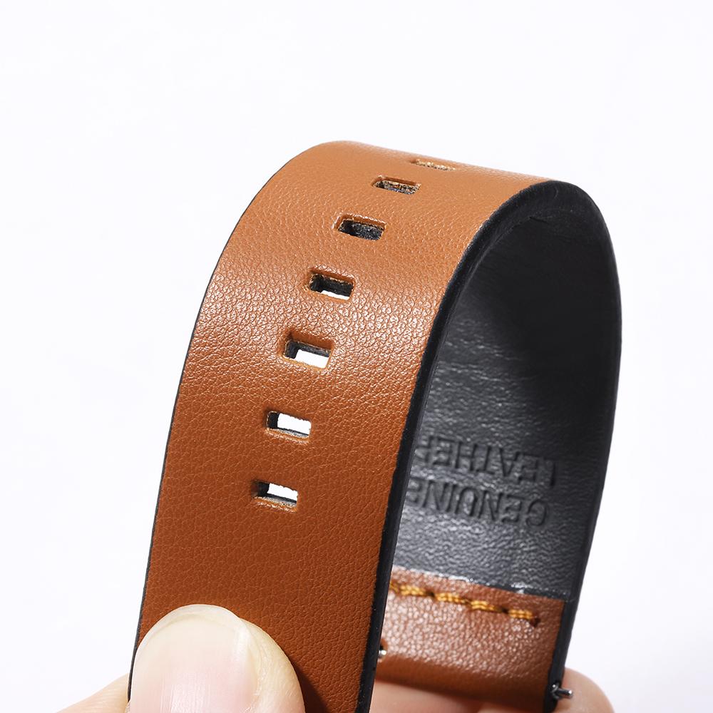 18mm 20mm 22mm 24mm Genuine Cowhide Watch Strap for Casio for Samsung Galaxy Watch 7/6/5/4 Vintage Brown Quick Release Bracelets