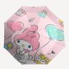 1pc My Melody Balloon Automatic Opening/Closing Umbrella with Cute Animal Friends, Portable Three-Fold Design, 8-Bone Iron Frame Outdoor Umbrella, Ide