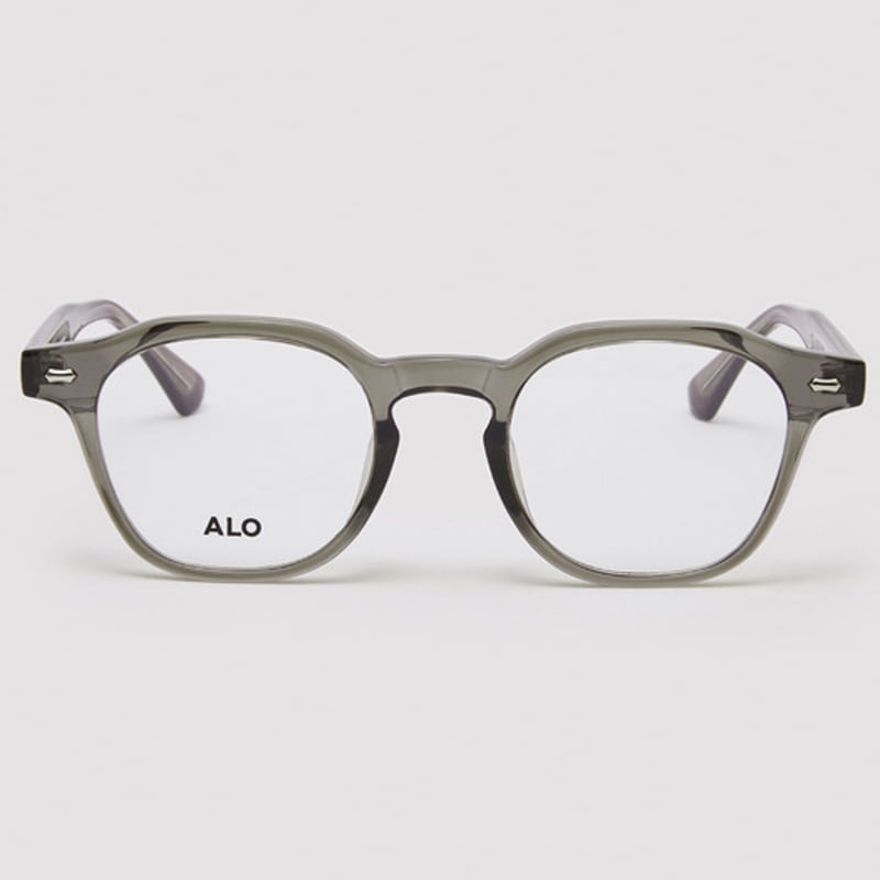 

aloeyewear [Essential] AL5507 1010G French Square Gray Glasses Frame with Blue Light Blocking Lenses Demo lens (basic inclusion)