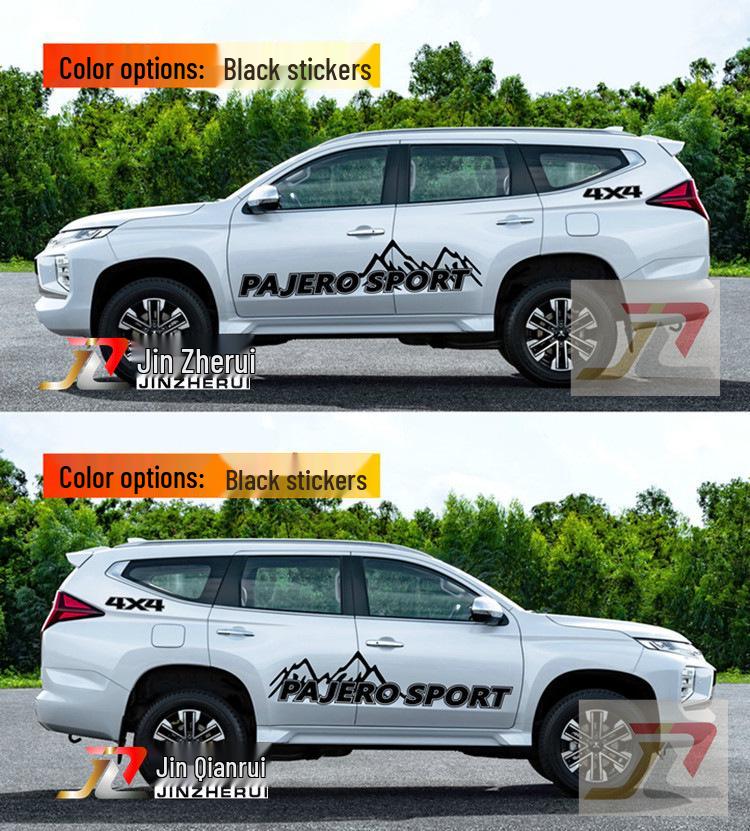 Autocolante Caroserie Mitsubishi Pajero Sport: Autocolante Dungi de Cursă & Bară de Culoare Personalizată