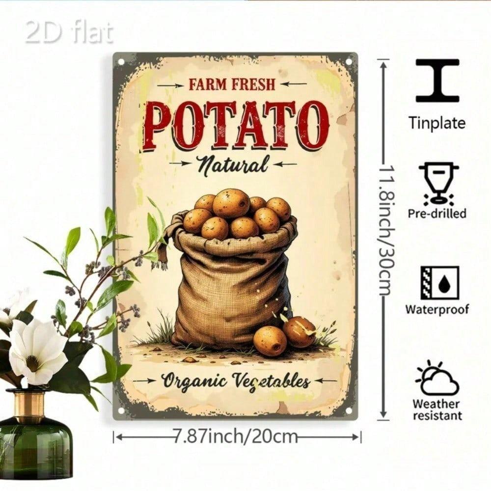 Vintage Metal Poster Wall Art Retro Kitchen Decor