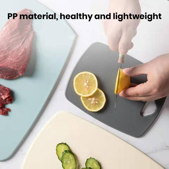 3ks Plastová Sada Krájecích Prkének Snadný Úchop Silná Prkénka na Krájení pro Kuchyň Maso Zelenina Ovoce Vhodné do Myčky Krájecí Prkénko