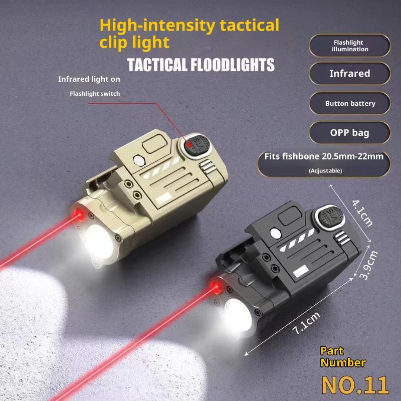 1Pc Two-In-One High-Intensity Flashlight Laser Pointer :Fits 20Mm Rail, For Toy Airsoft Guns, Hunting