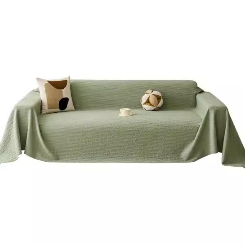 Cotton sofa cover 2025 new four-season universal non-slip sofa cloth, a whole full cover straight row sofa cover