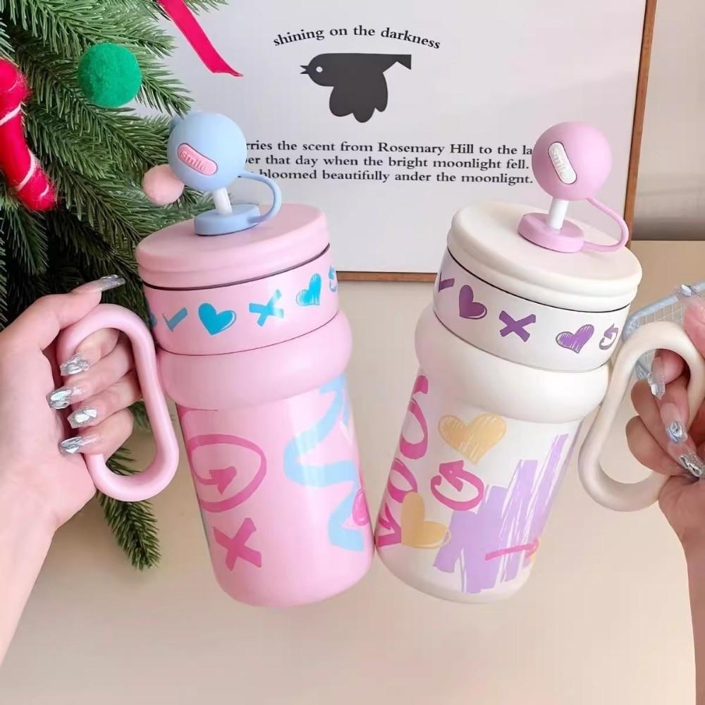 Cute Thermos Bottle 540ML Thermos Cup Portable Thermal Water Bottle  Office