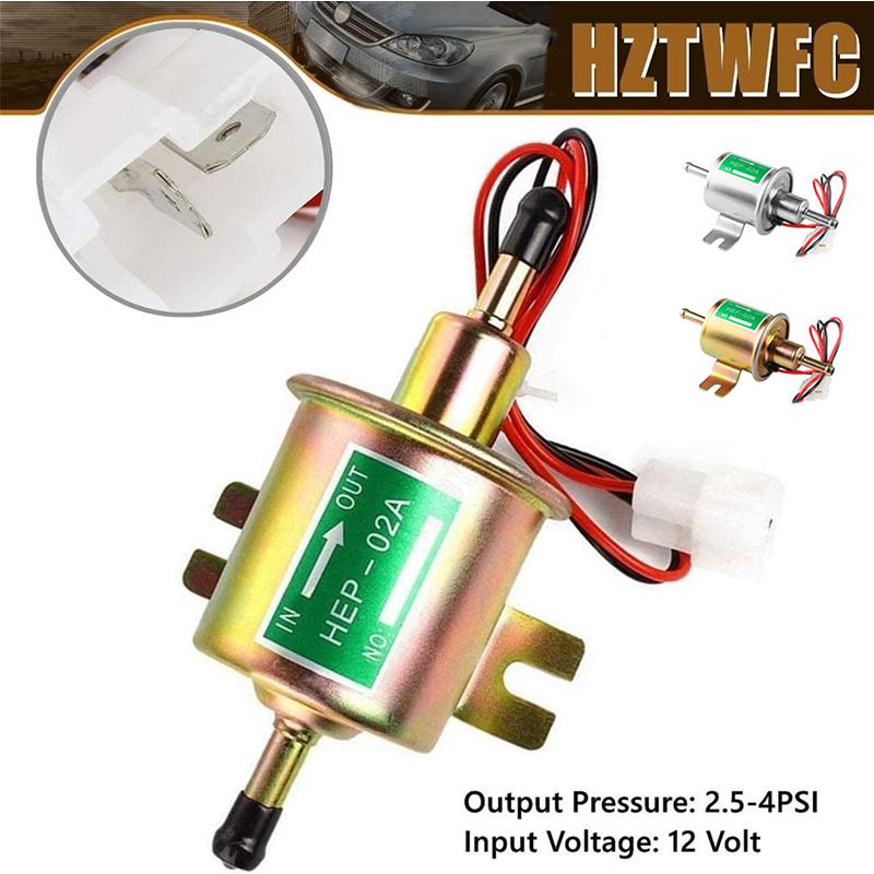 12V Elektrikli Yakıt Pompası Düşük Basınç Cıvata Sabitleme Kablo Evrensel Dizel Benzinli HEP-02A Araba Karbüratör Motosiklet ATV İçin