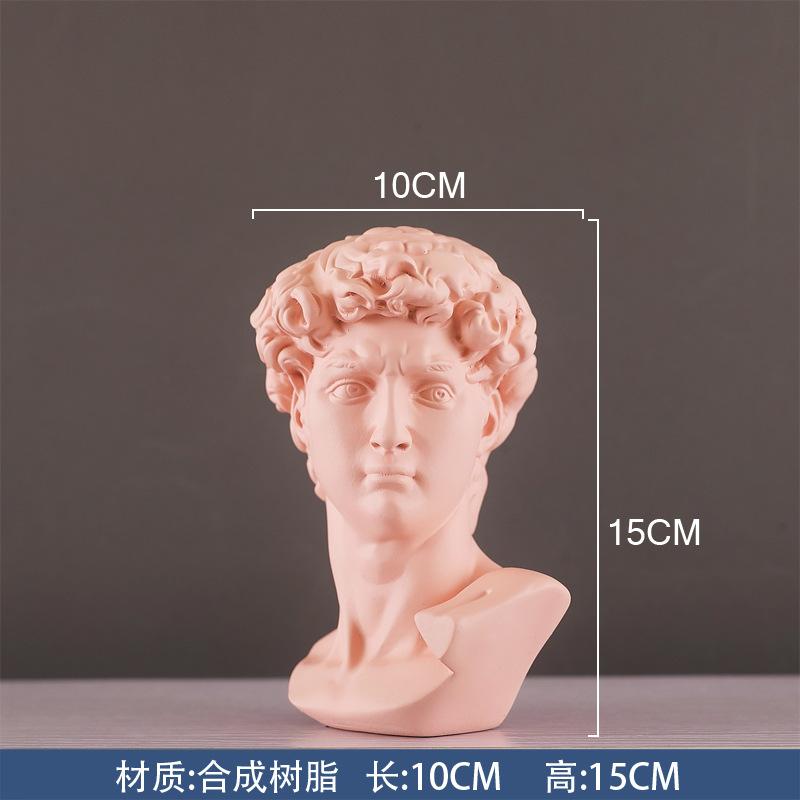 Dropship David Statue Bust Head Sculpture Cheap Red Blue White Resin the David Bust