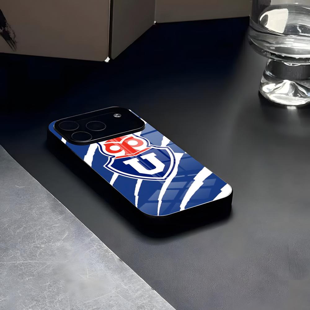 

Chile U-University Logo Phone Case Glass For IPhone17 Luminescent Air 16 15 17 14 Pro Max 13 12 11 X XS XR Plus For Samsung S 25 iPhone15
