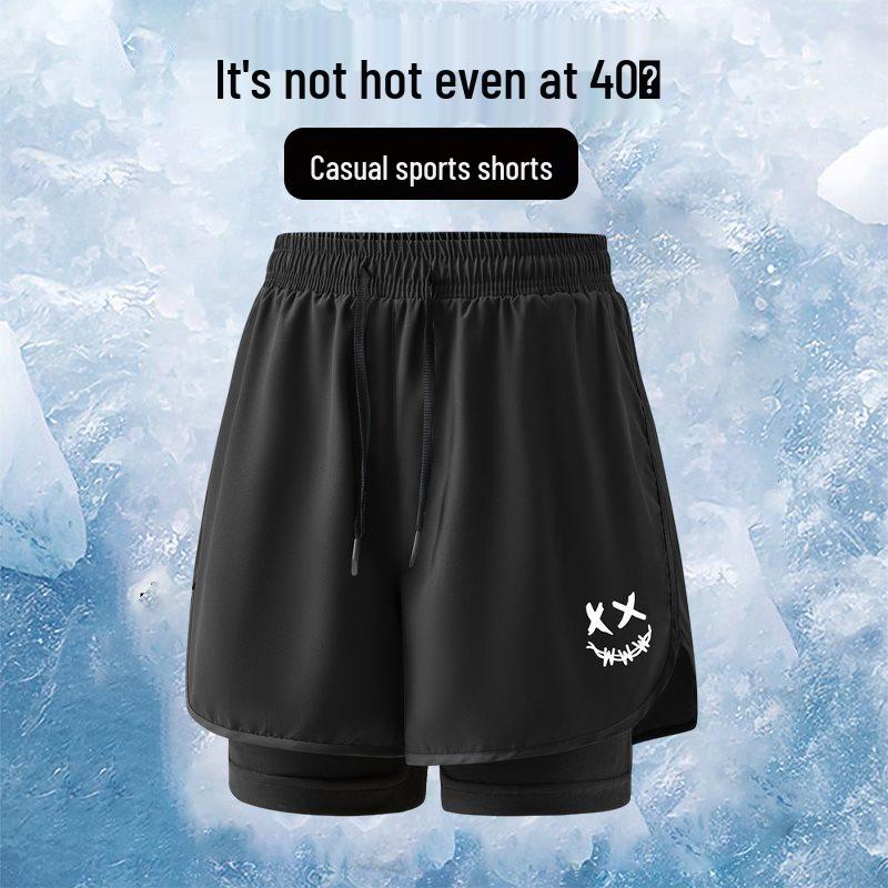 Unisex Quick-Drying Three-Quarter Running Shorts - Anti-Exposure Summer Sports Style