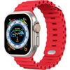 Silicone Strap for Apple Watch 1/2/3/4/5/6/7/8/9/10/11/SE Ultra 1/2/3 42/44/45/46/49mm, Red