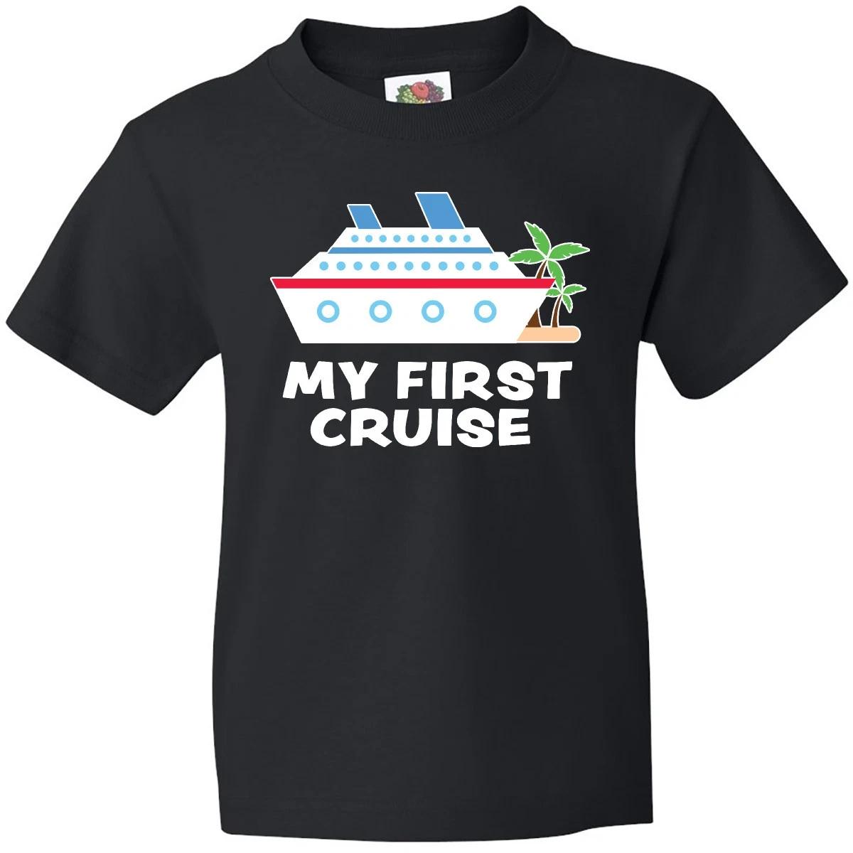 Inktastic My First Cruise With Cruise Ship And Palm Trees Youth T-Shirt 1st Sun 120