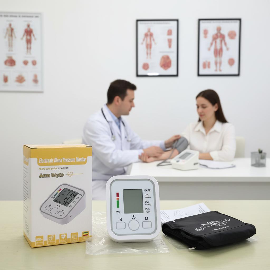 High Accuracy Upper Arm Blood Pressure Monitor - Automatic Sphygmomanometer with Memory Function