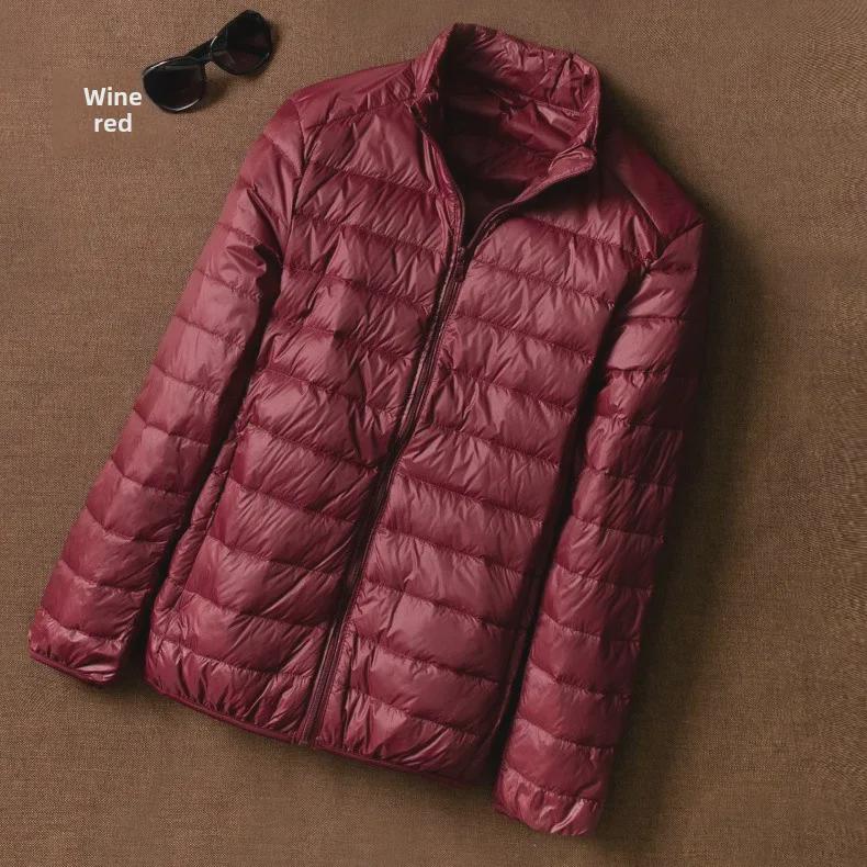 2024 Men's Short White Duck Down Jacket: Lightweight and Stylish for Middle-Aged and Elderly Men