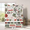 Christmas cartoon digital-printed polyester Bedroom velvet flannel cover blanket Fleece soft sofa cover blankets for beds