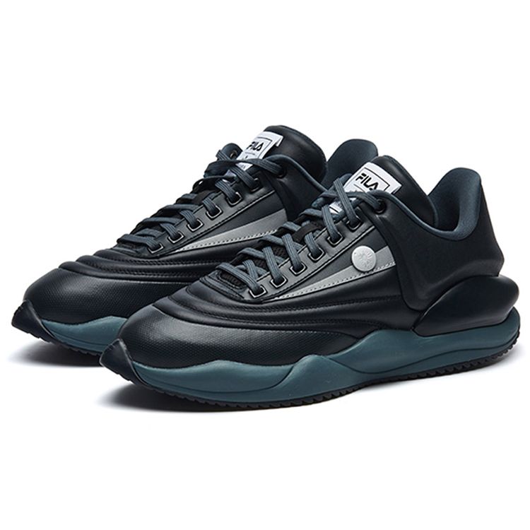 Fila Mihara X  Heritage-Fht Collaboration Cushioning Non-Slip Low-Top Casual Dad Shoes Men sneaker Black F12M134127FSL