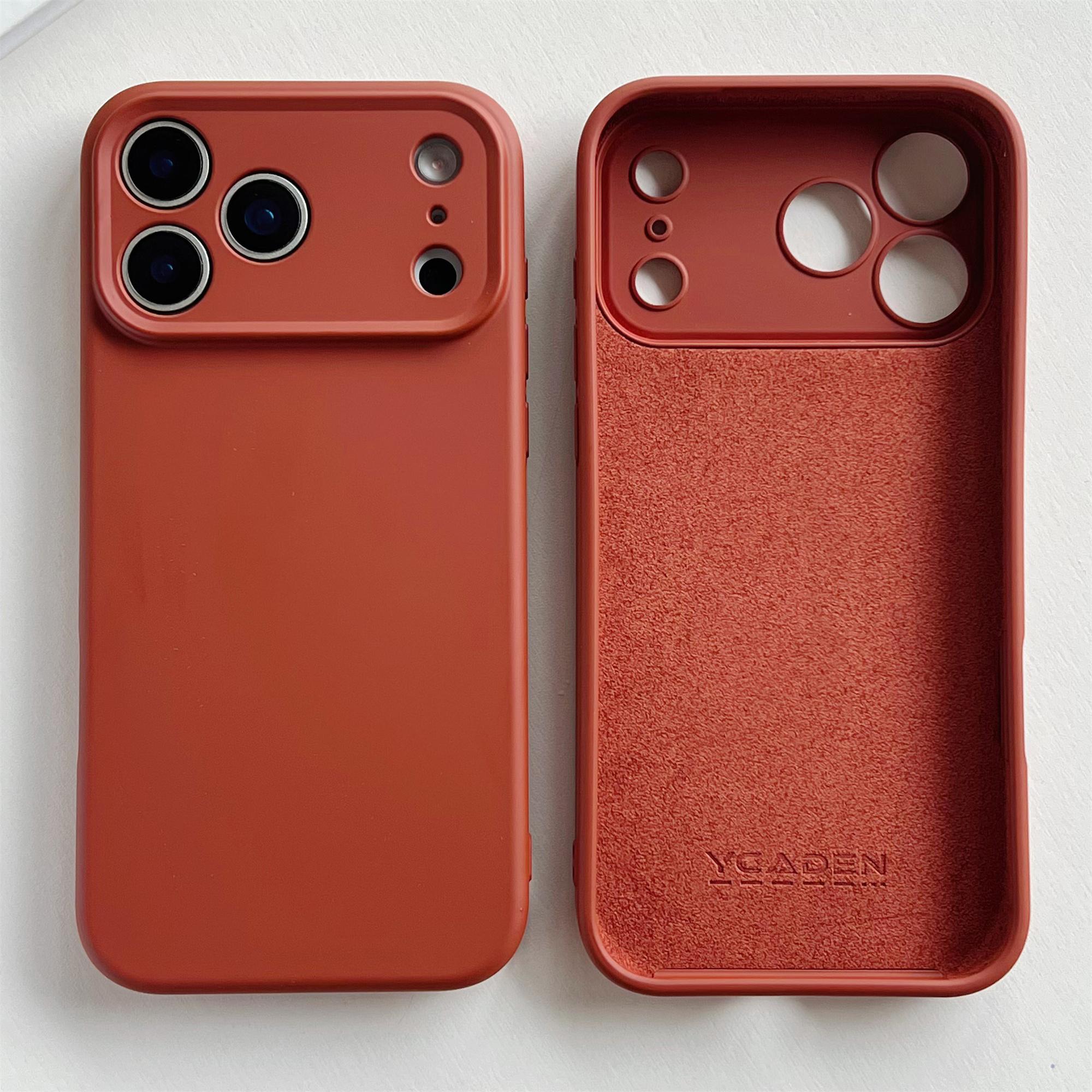 

Shockproof Soft Simple Solid Color Phone Case For iPhone 17 16 15 Pro Max 17 Air 16 PLus Resistant Lens Protection TPU Cover iPhone 17 ProMax коричневий