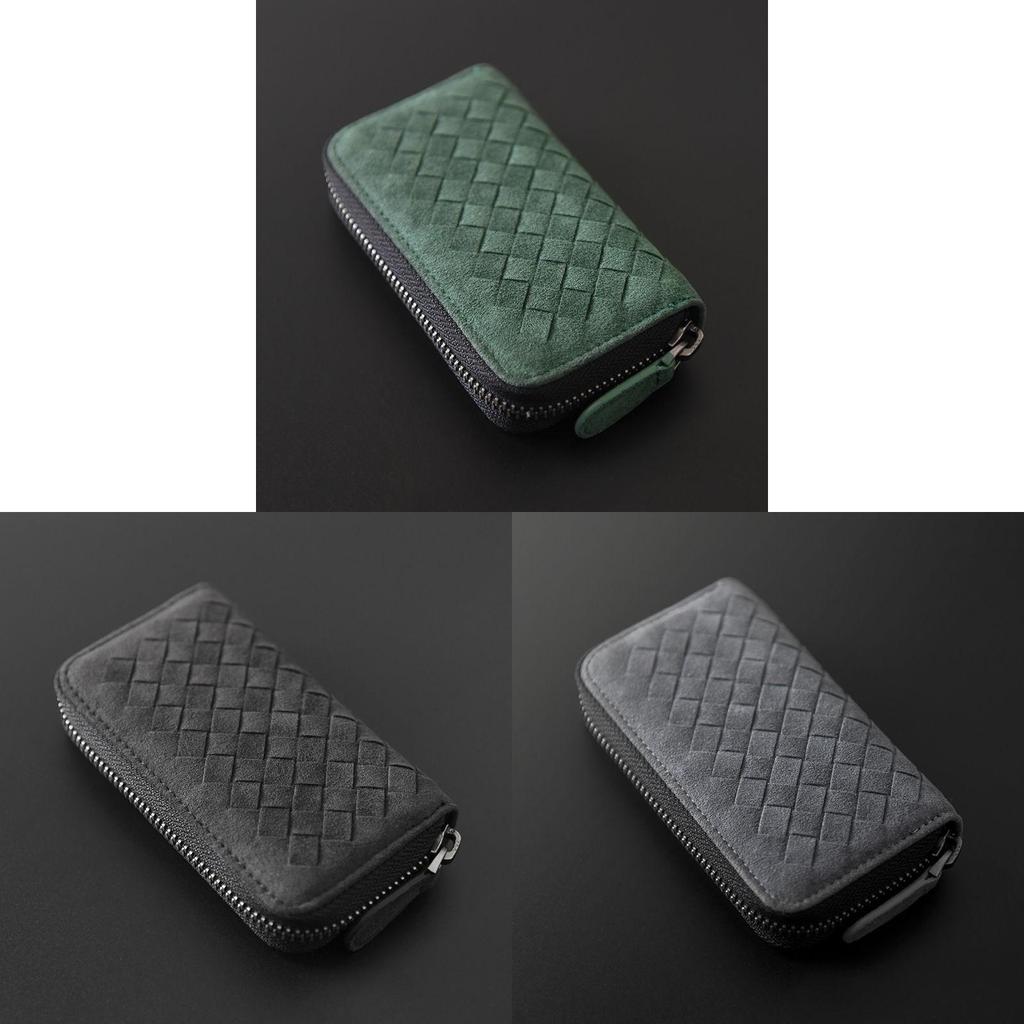 Key Organizer Wallet With Pu Material And Vintage Weaving Design For Daily Use