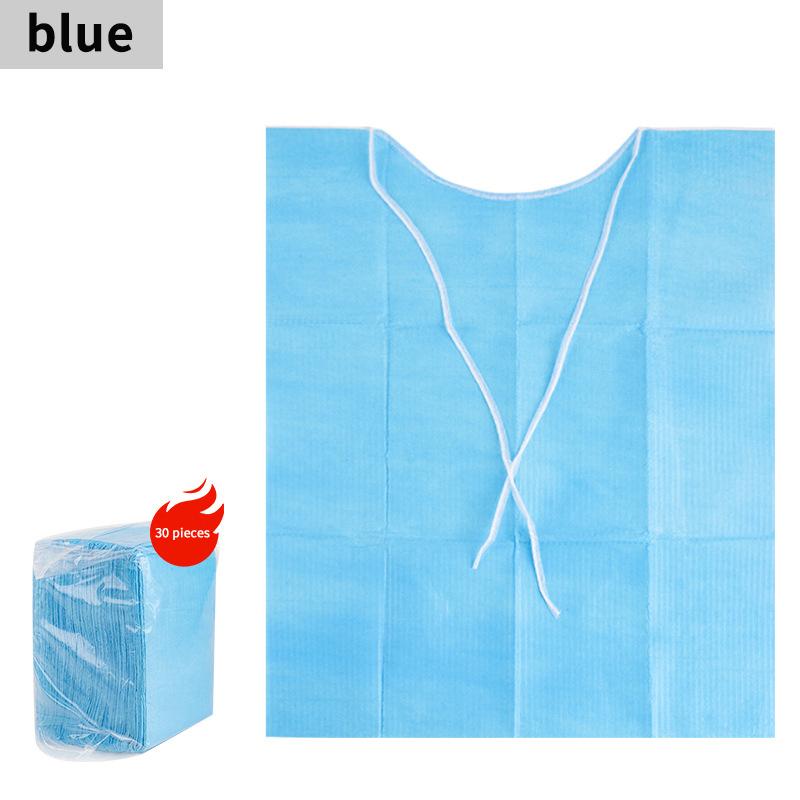 

30 шт. Одноразовый стоматологический фартук Медицинский чехол Щиток Шейный платок Шарф Полотенца Стоматологические материалы Стоматолог Пациент Нагрудники Прокладки синий