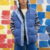 UNIQLO Solid Color Zipper Loose Down Vest With Stand Collar Unisex vests Sky-Blue 457940-63