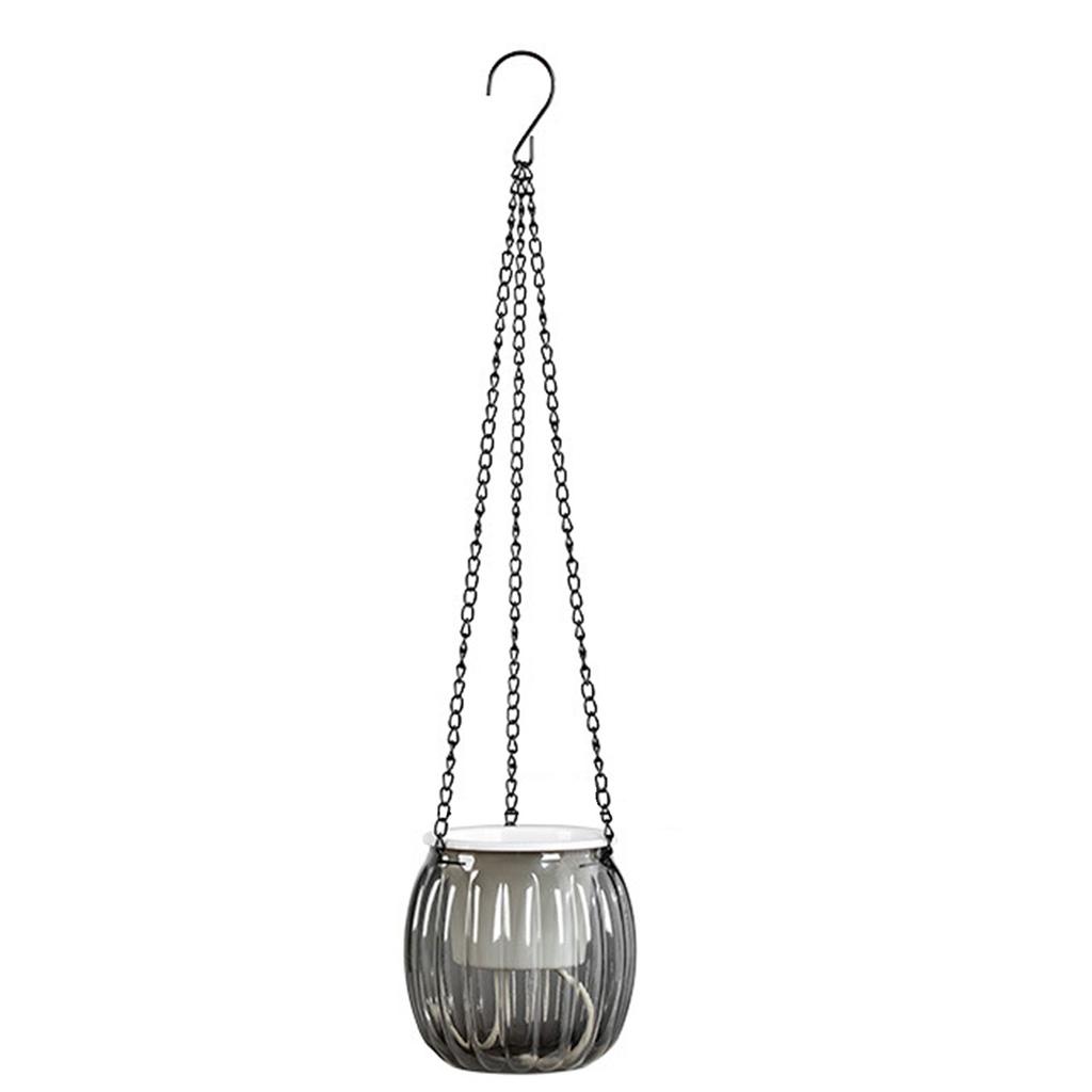 Hanging Self Watering Planter Plastic Resin Hanging Basket with Visible Water Level for Indoor Outdoor Plants