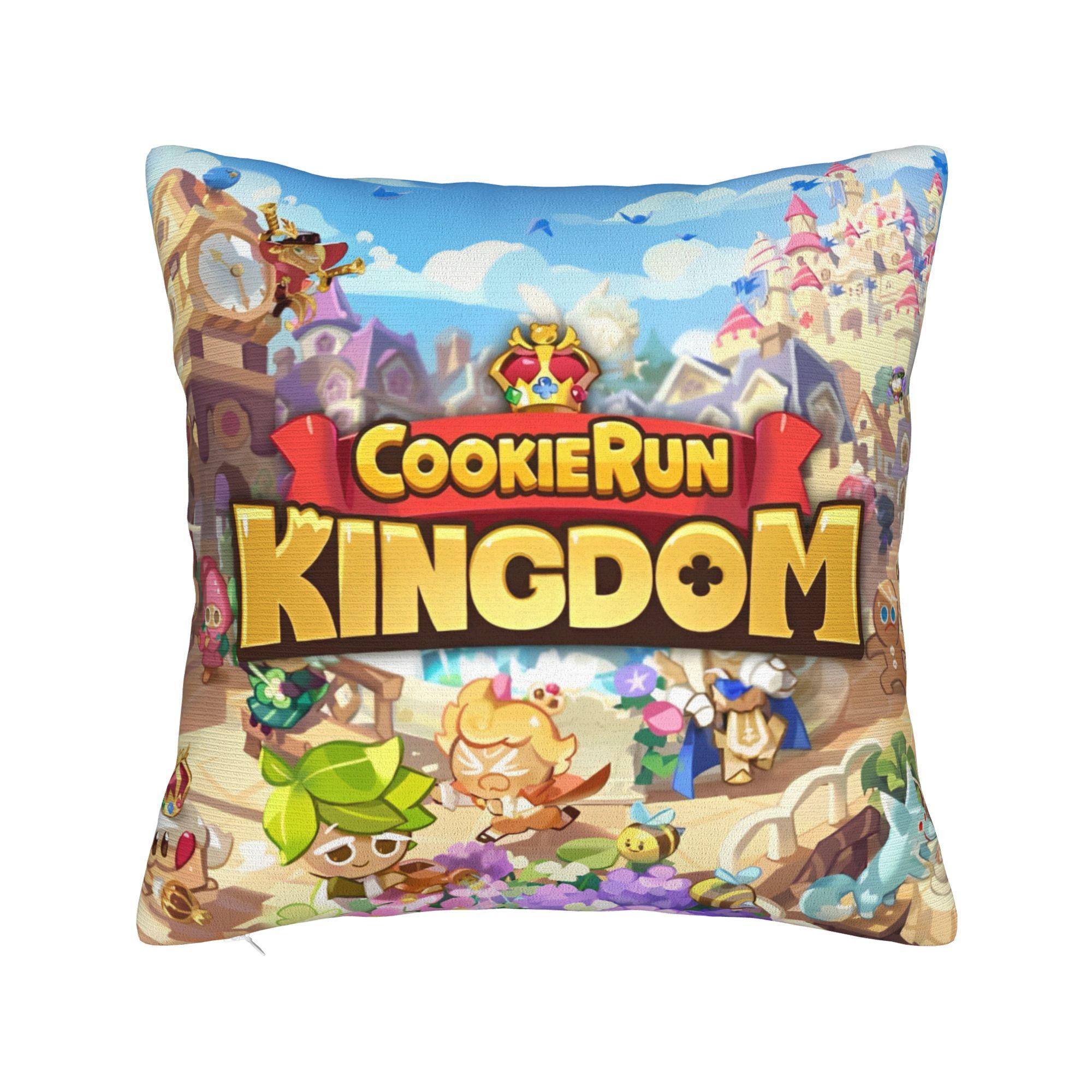 Cookie Run Kingdom Pillow Cover Accessories Printed Cushion Cover Decoration Video Games Throw Pillow Case Cover Home Multi Size 12x12Inch